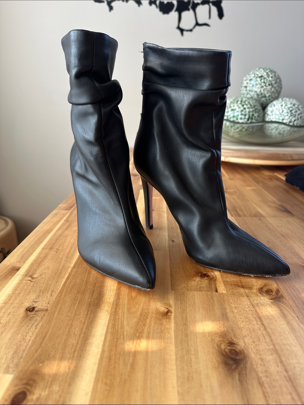Jessica Simpson Black Pointed-Toe Stiletto Ankle Boots